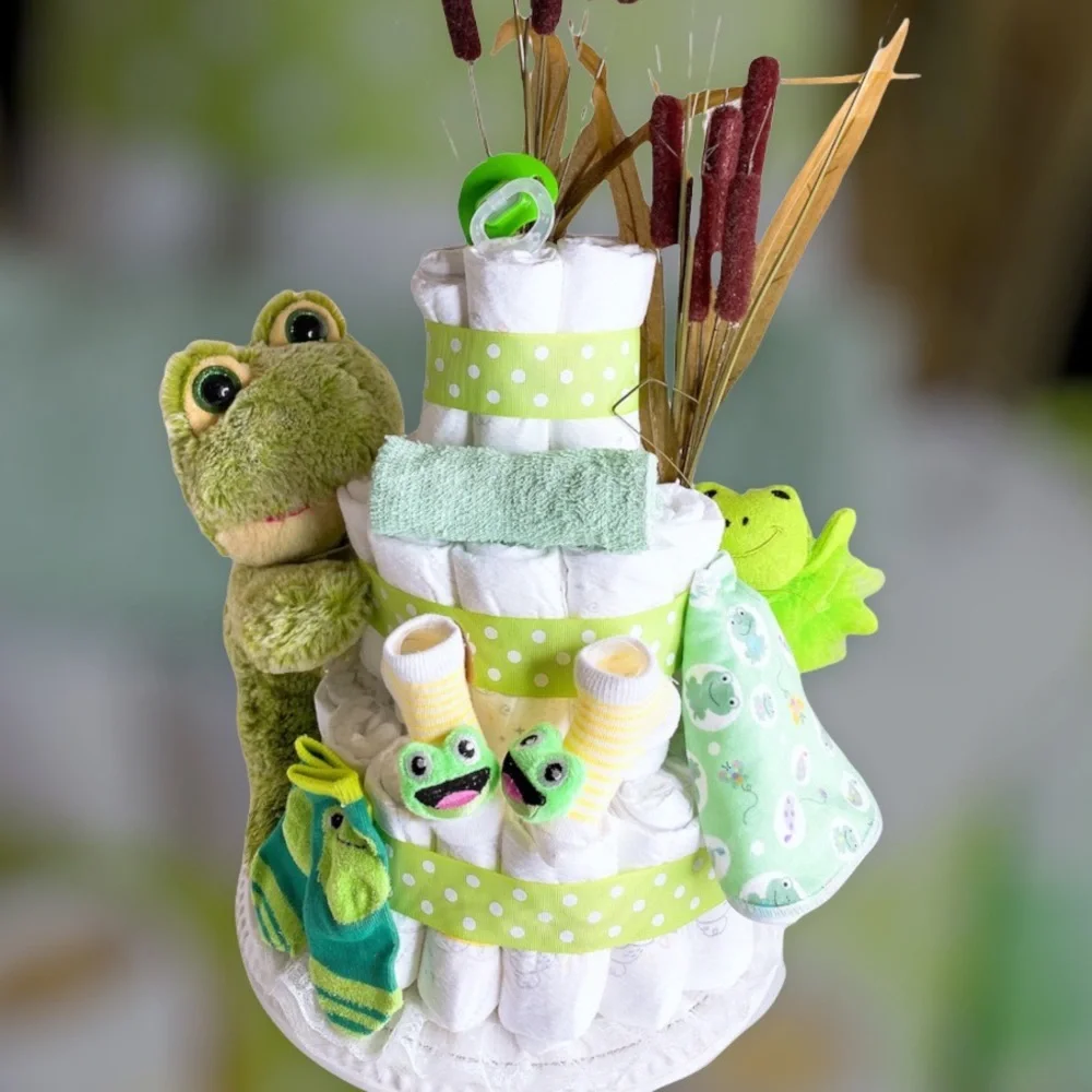 Frog Diaper Cake